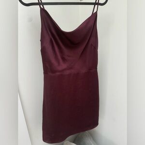 Sunday Best Burgandy Textured Mini Dress